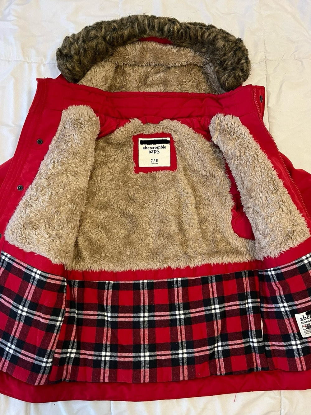 Abercrombie Kids Hooded Winter Parka Jacket - Size 7/8